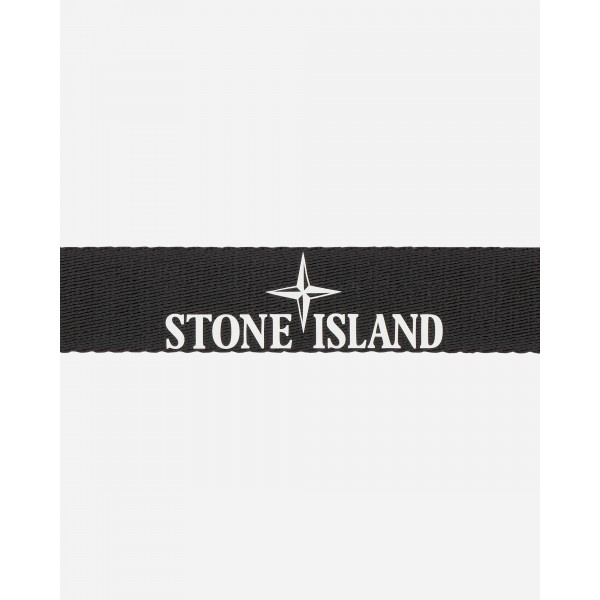 Cintura con logo Stone Island nero