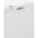 Maglietta Stone Island Garment Dyed Logo manica lunga Bianco