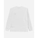 Maglietta Stone Island Garment Dyed Logo manica lunga Bianco