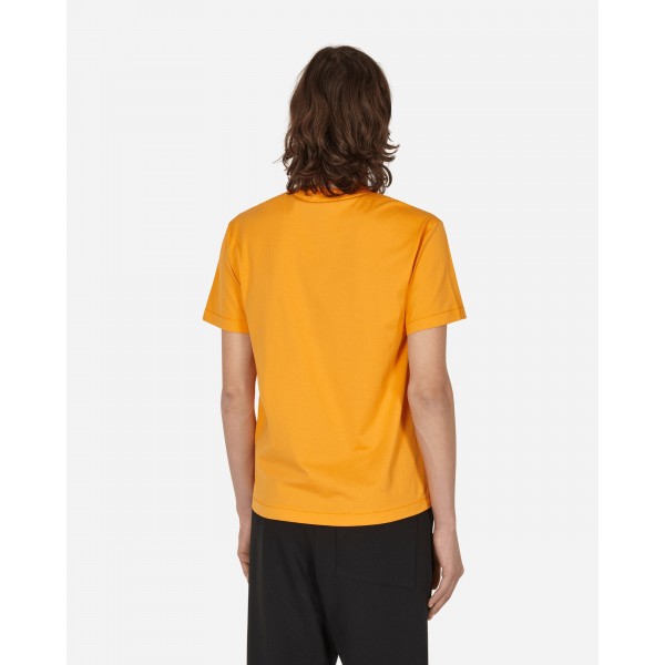 Maglietta Stone Island Garment Dyed Logo Arancione