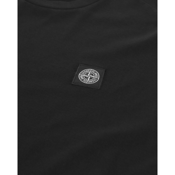 Maglietta Stone Island Garment Dyed Logo Nero