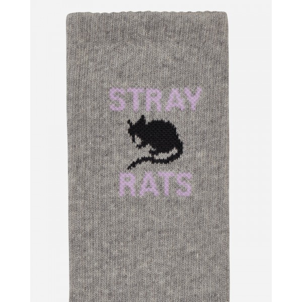 Stray Rats Logo Calzino Grigio