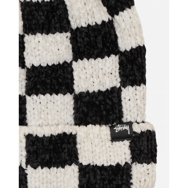 Stüssy Crochet Checkered Beanie Nero