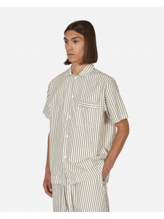 Camicia Tekla Poplin Pyjamas Shortleeve Hoppe Stripes