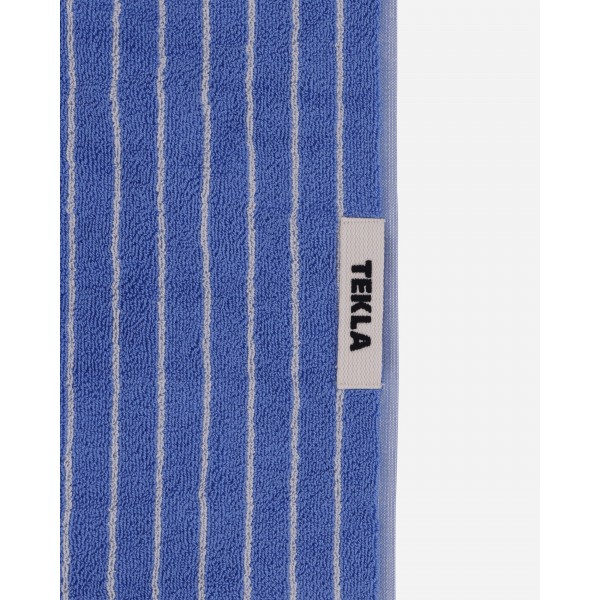 Tekla Asciugamano da bagno a strisce blu chiaro
