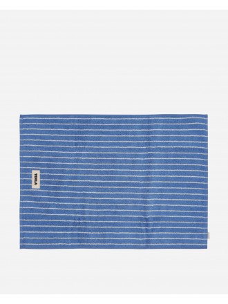 Tappeto da bagno Tekla a strisce blu chiaro