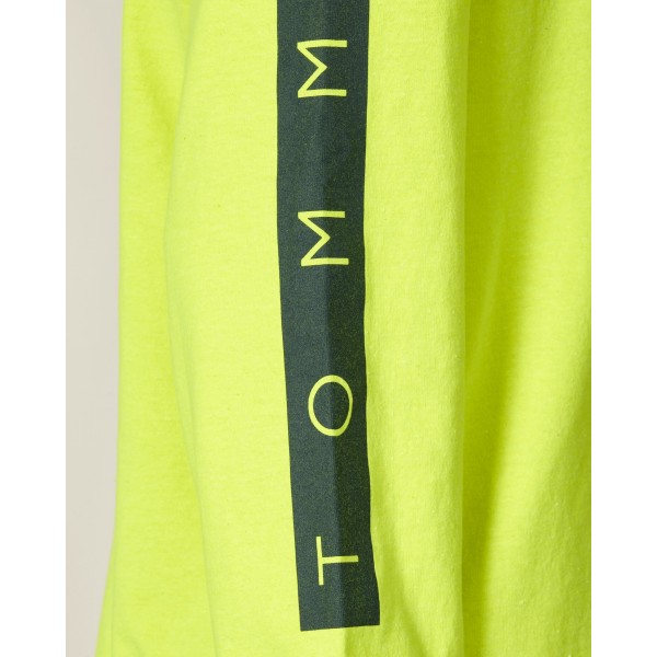 Tommy Jeans Aries Shirt Flag Maglietta a maniche lunghe giallo sicurezza