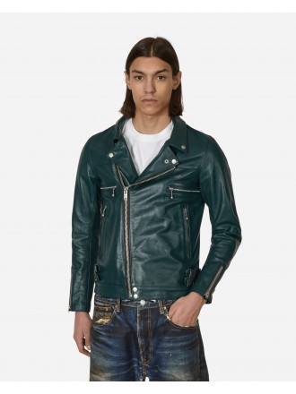 Giacca Undercover Rider in pelle verde
