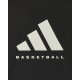 Felpa adidas Basketball senza maniche a girocollo Nero / Talco