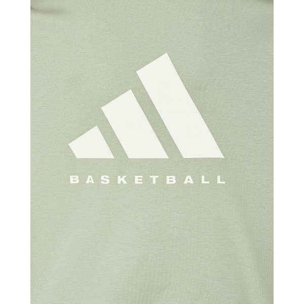 Felpa adidas Basketball con cappuccio Verde