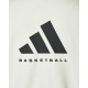 Felpa adidas Basketball con cappuccio Bianco